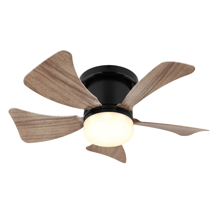 Globo - Ventoinha de teto LED com regulação LED/10W/230V 3000-6500K castanho + comando