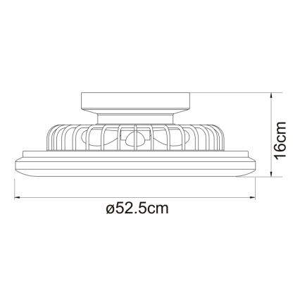 Globo - Iluminação de teto LED com regulação e ventoinha LED/30W/230V 3000-6500K + controlo remoto