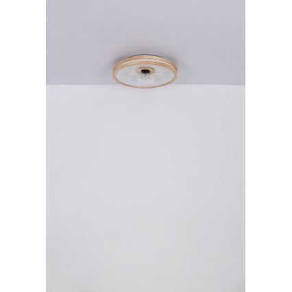 Globo -  Iluminação de teto LED com regulação e ventoinha LED/30W/230V 2700-6500K castanho + comando