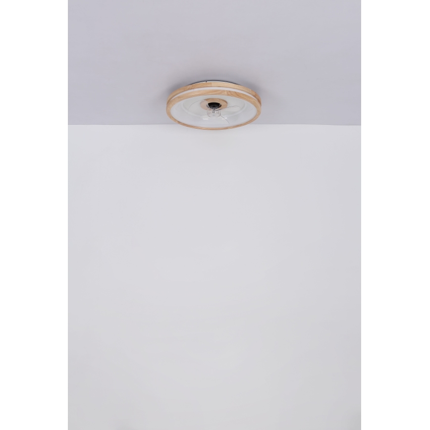 Globo -  Iluminação de teto LED com regulação e ventoinha LED/30W/230V 2700-6500K castanho + comando