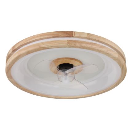 Globo -  Iluminação de teto LED com regulação e ventoinha LED/30W/230V 2700-6500K castanho + comando