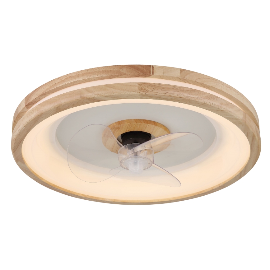 Globo -  Iluminação de teto LED com regulação e ventoinha LED/30W/230V 2700-6500K castanho + comando