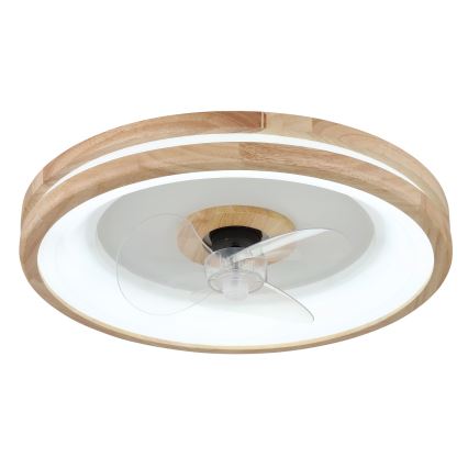 Globo -  Iluminação de teto LED com regulação e ventoinha LED/30W/230V 2700-6500K castanho + comando
