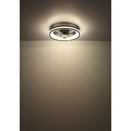 Globo - Iluminação de teto LED com regulação e ventoinha LED/30W/230V 2700-6500K preto + comando