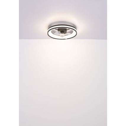 Globo - Iluminação de teto LED com regulação e ventoinha LED/30W/230V 2700-6500K preto + comando