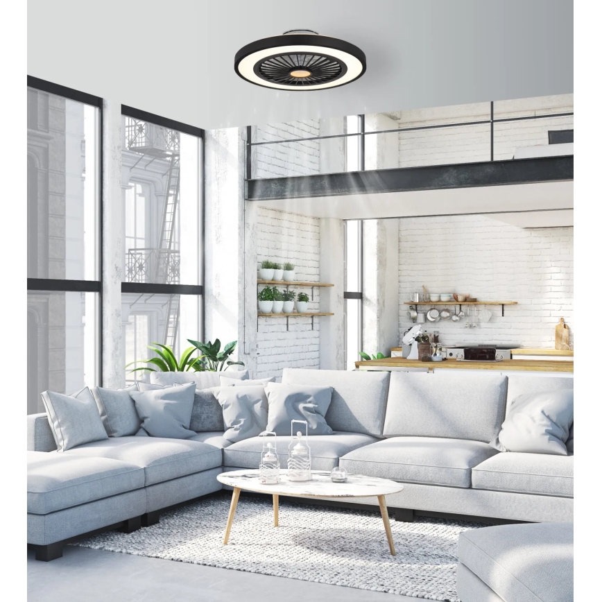 Globo - Ventoinha de teto LED com regulação LED/45W/230V 3000-6500K + comando