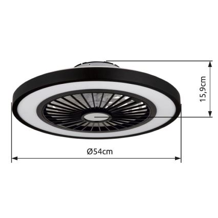 Globo - Ventoinha de teto LED com regulação LED/45W/230V 3000-6500K + comando