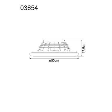 Globo - Ventoinha de teto LED com regulação LED/40W/230V 3000-6500K + comando