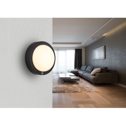 Globo - Iluminação de parede tátil LED LED/1,2W/3,7V diâmetro 15 cm 1800 mAh preto
