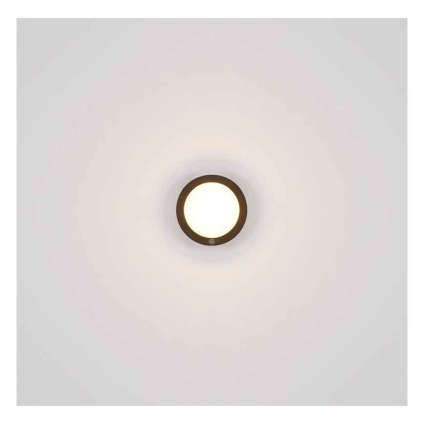 Globo - Iluminação de parede tátil LED LED/1,2W/3,7V diâmetro 15 cm 1800 mAh preto