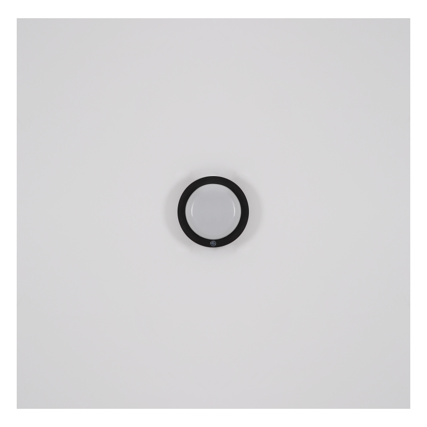 Globo - Iluminação de parede tátil LED LED/1,2W/3,7V diâmetro 15 cm 1800 mAh preto