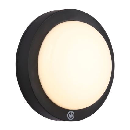 Globo - Iluminação de parede tátil LED LED/1,2W/3,7V diâmetro 15 cm 1800 mAh preto