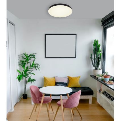 Globo - Iluminação de teto LED LED/50W/230V 3000K/4000K/6500K diâmetro 50 cm preto