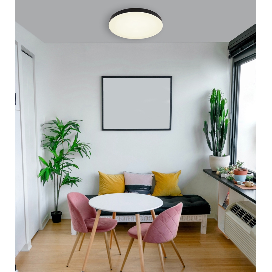 Globo - Iluminação de teto LED LED/50W/230V 3000K/4000K/6500K diâmetro 50 cm preto