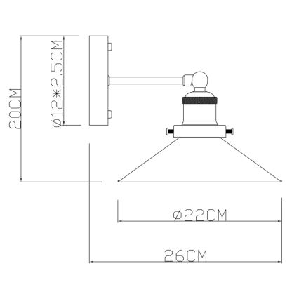 Globo - Luz de parede 1xE27/60W/230V