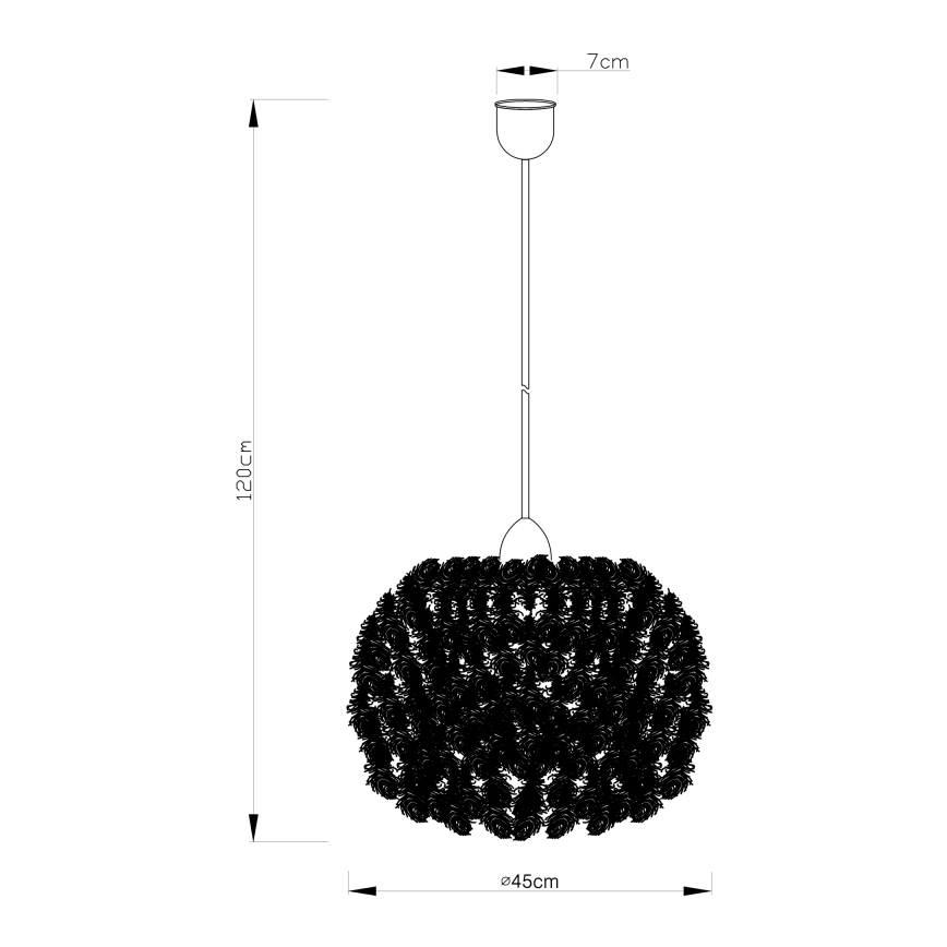 Globo - Candelabro suspenso 1xE27/40W/230V
