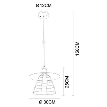 Globo - Candelabro suspenso 1xE27/60W/230V
