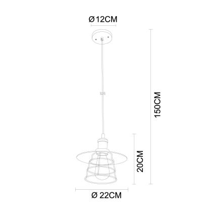 Globo - Candelabro suspenso 1xE27/60W/230V