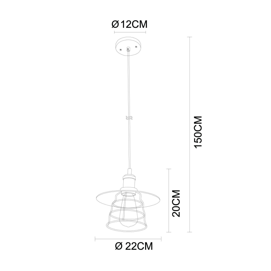 Globo - Candelabro suspenso 1xE27/60W/230V
