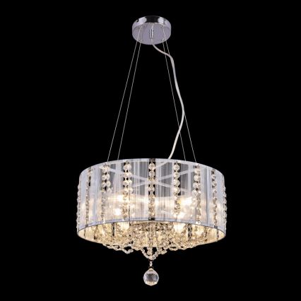 Globo - Candelabro suspenso de cristal 4xE14/40W/230V