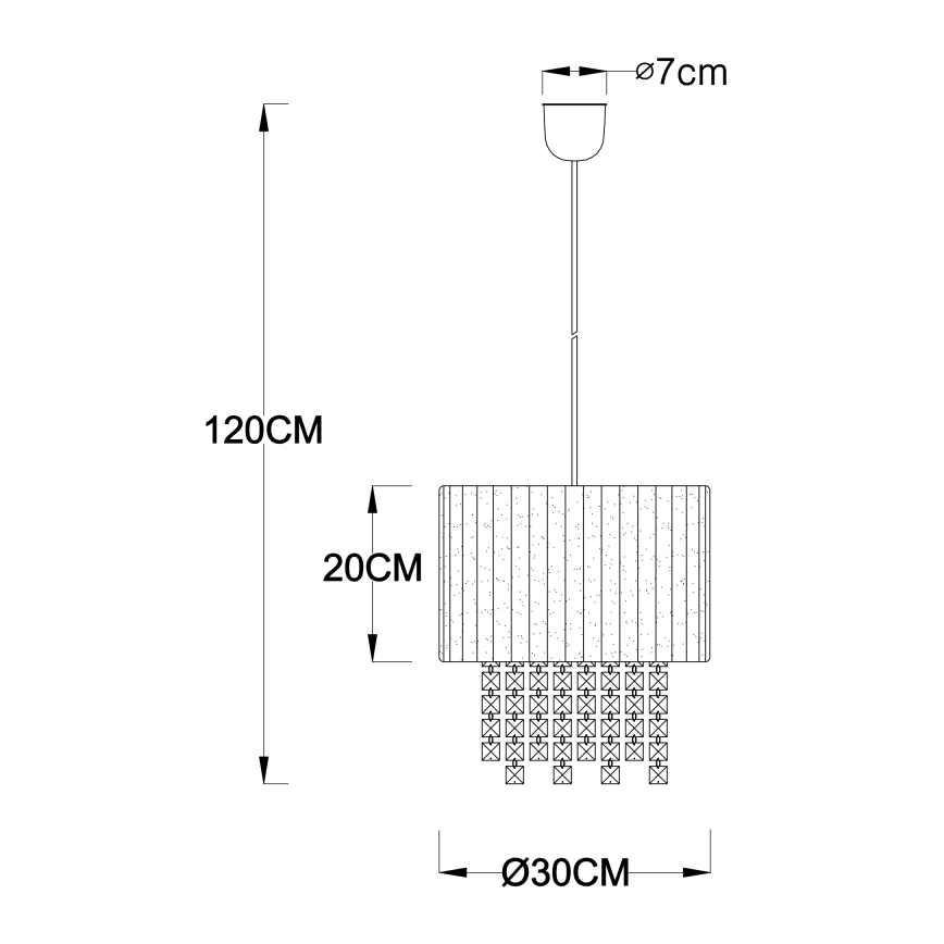 Globo - Candelabro suspenso 1xE27/60W/230V