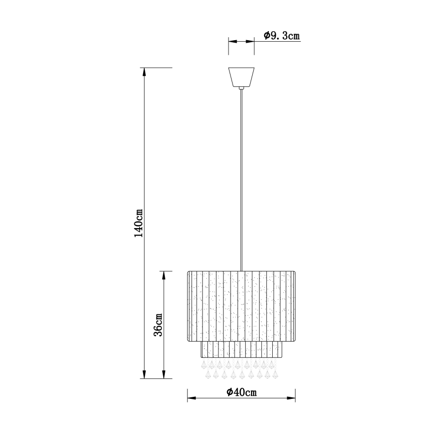 Globo - Candelabro num fio 1xE27/60W/230V