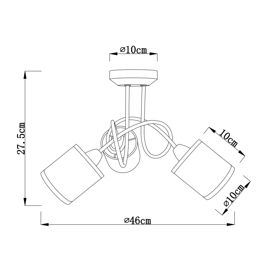 Globo - Candelabro fixo 3xE14/25W/230V
