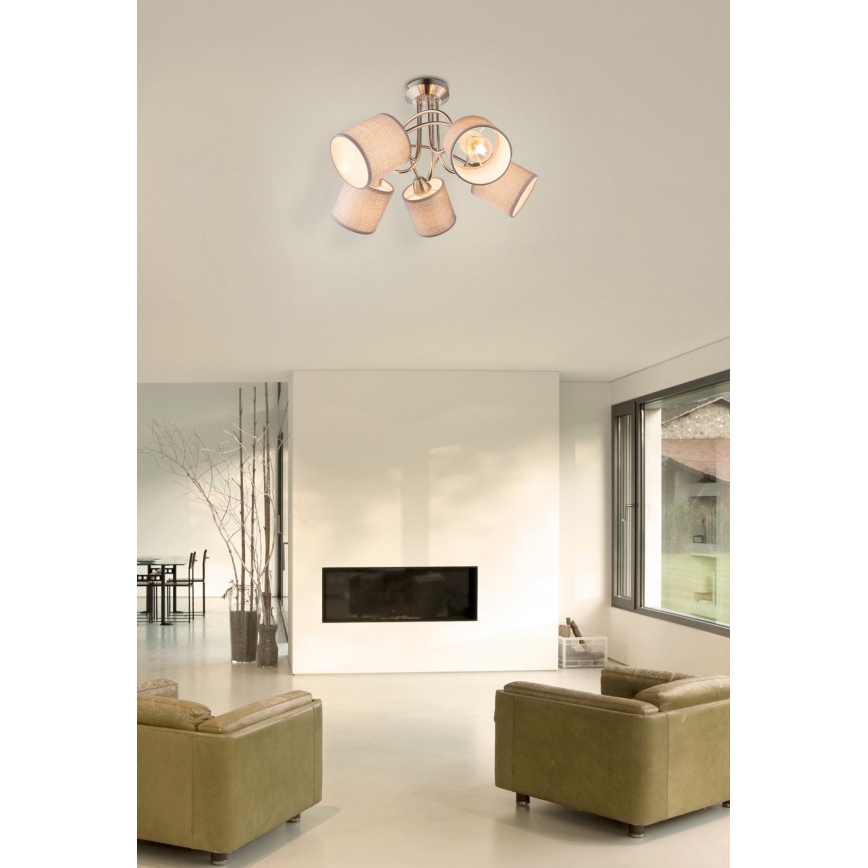 Globo - Candelabro fixo 5xE14/25W/230V