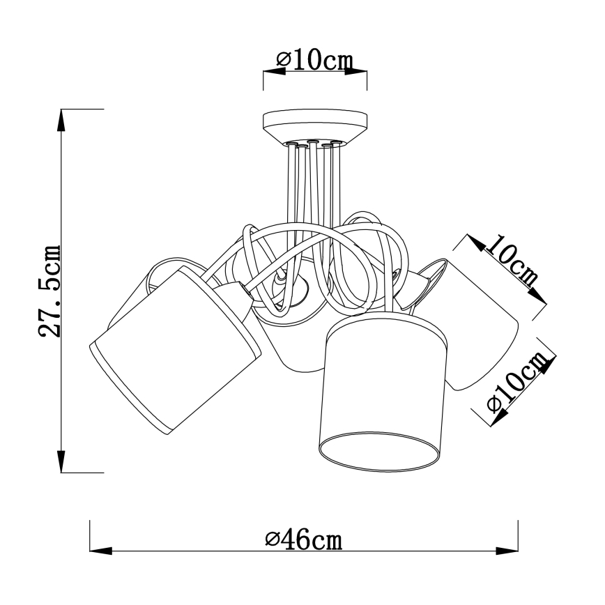 Globo - Candelabro fixo 5xE14/25W/230V