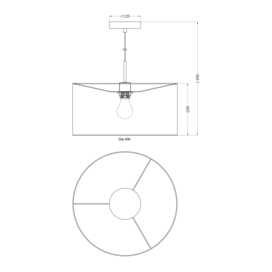 Globo - Candelabro suspenso 1xE27/60W/230V