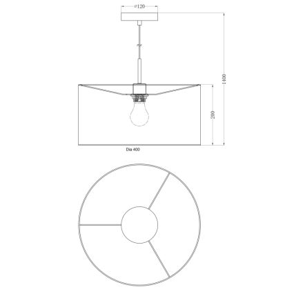 Globo - Candelabro 1xE27/60W/230V