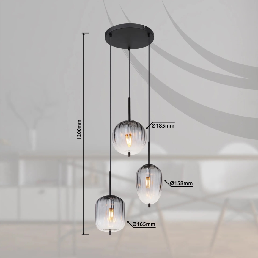 Globo - Candeeiro suspenso 3xE14/40W/230V