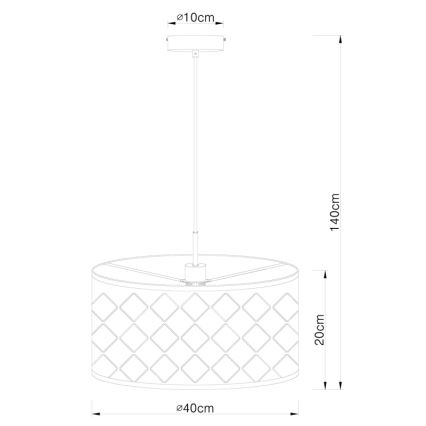Globo - Candelabro suspenso 1xE27/60W/230V