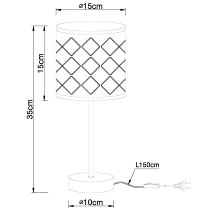 Globo - Candeeiro de mesa 1xE14/40W/230V