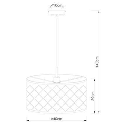 Globo - Candelabro num fio 1xE27/60W/230V