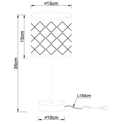 Globo - Lâmpada de mesa 1xE14/40W/230V