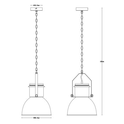 Globo - Candelabro suspenso 1xE27/40W/230V