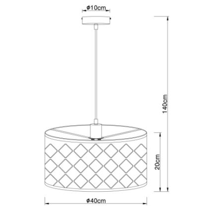 Globo - Candelabro num fio 1xE27/60W/230V