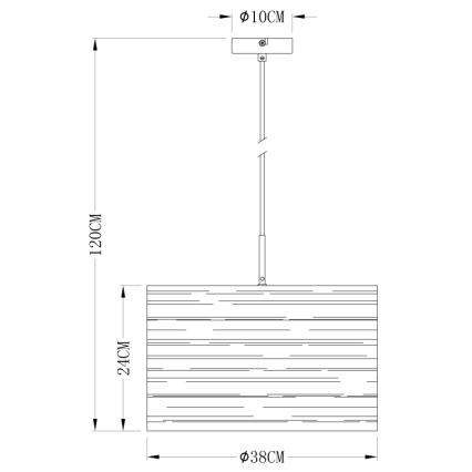 Globo - Candelabro num fio 1xE27/40W/230V