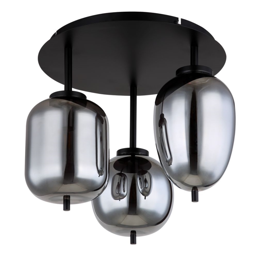 Globo - Candelabro integrado 3xE14/40W/230V preto