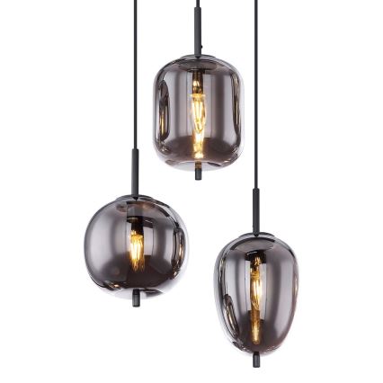 Globo - Candelabro suspenso 6xE14/40W/230V preto