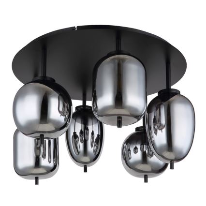 Globo - Candelabro integrado 6xE14/40W/230V preto