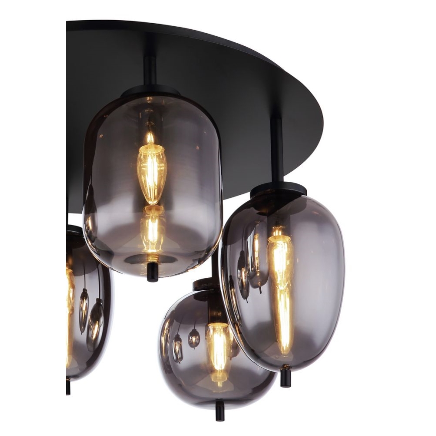 Globo - Candelabro integrado 6xE14/40W/230V preto