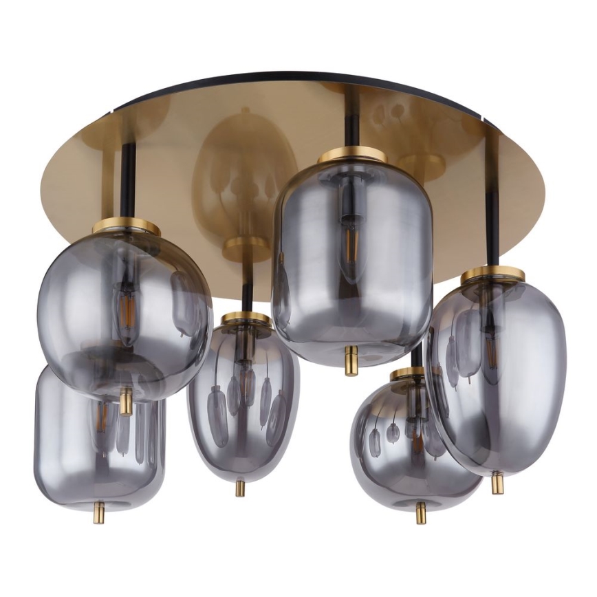 Globo - Candelabro integrado 6xE14/40W/230V latão
