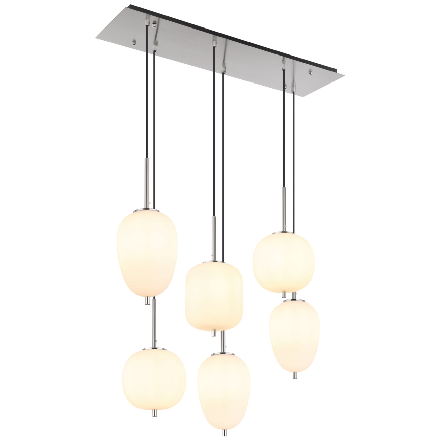 Globo - Candeeiro suspenso 6xE14/40W/230V cromado brilhante