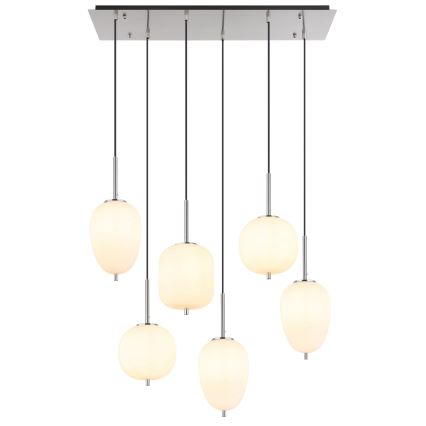 Globo - Candeeiro suspenso 6xE14/40W/230V cromado brilhante