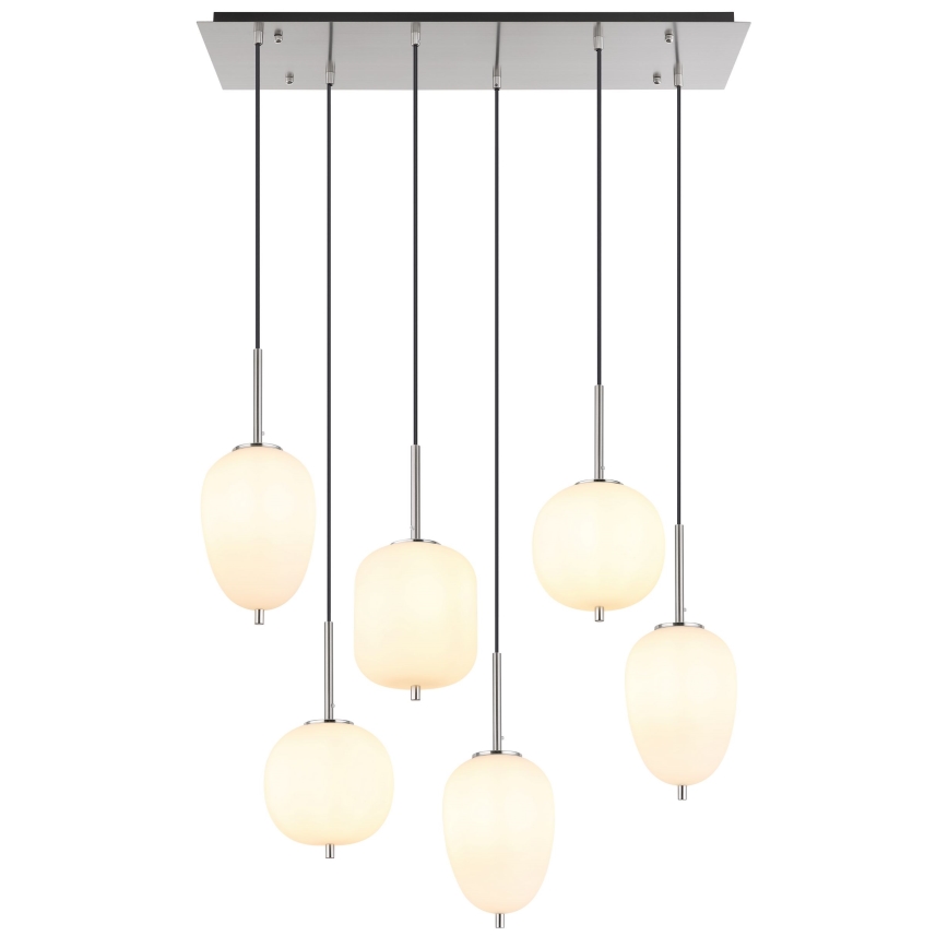 Globo - Candeeiro suspenso 6xE14/40W/230V cromado brilhante