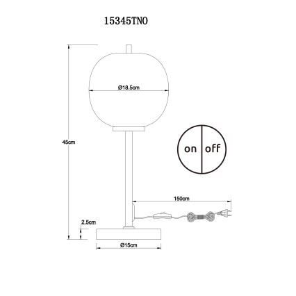 Globo - Candeeiro de mesa 1xE14/40W/230V cromado mate
