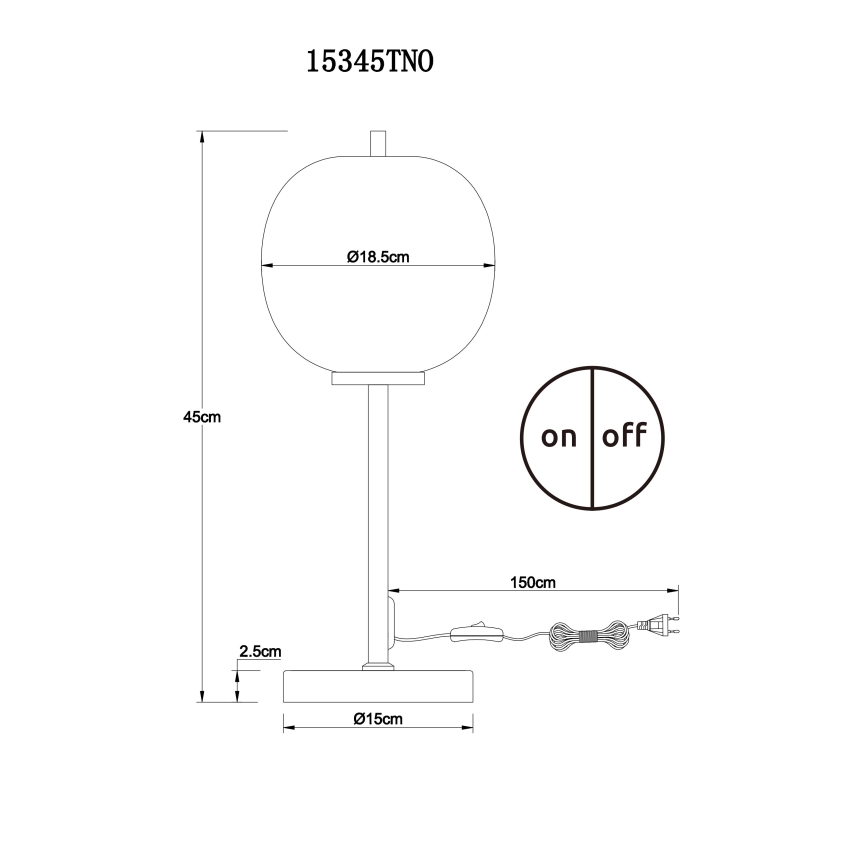 Globo - Candeeiro de mesa 1xE14/40W/230V cromado mate
