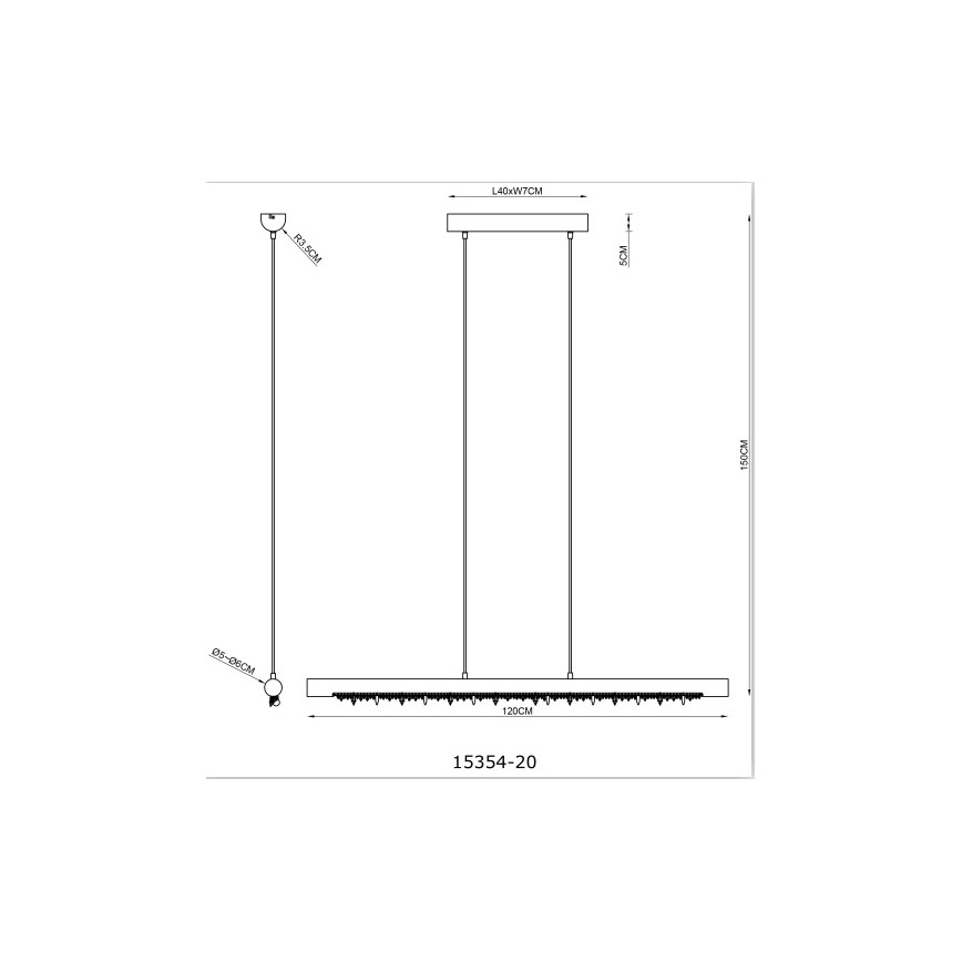 Globo 15354-20 - Pendente LED regulável em cabo FELICITAS LED/25W/230V bege